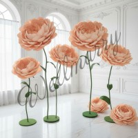 Ростовой цветок из бумаги "Пион персиковый"